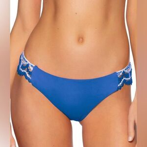 Becca by Rebecca Virtue Delilah Avery American Tab Crochet Side Bikini Bottoms L